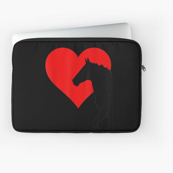 Aperçu de l'œuvre Cheval Equestre I Love Horses Red Heart créée et vendue par zpruby.