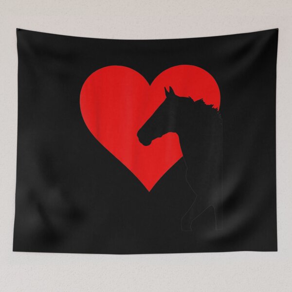 Item preview, Horse Equestrian I Love Horses Red Heart  designed and sold by zpruby.
