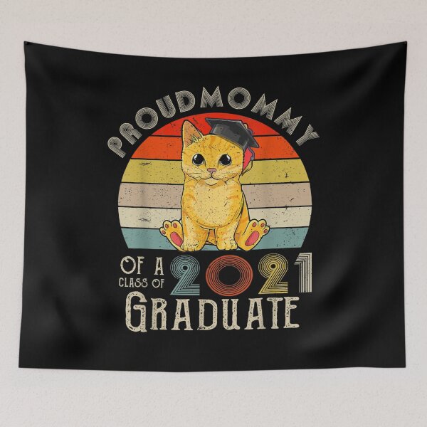 Item preview, Vintage Cat Proud Mommy Of A Class Of 2021 Senior Graduate  designed and sold by tashiav.
