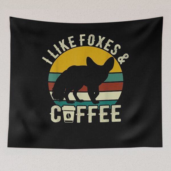 Item preview, I Like Foxes Coffee Funny Retro Vintage Foxes Theme Lover  designed and sold by zpruby.