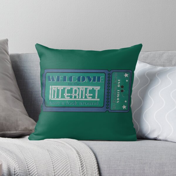Welcome to the internet - ticket stub - bo burnham Throw Pillow