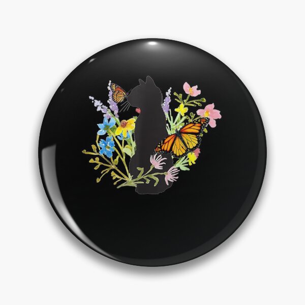 Item preview, Cat Butterflies Floral Garden  designed and sold by zpruby.
