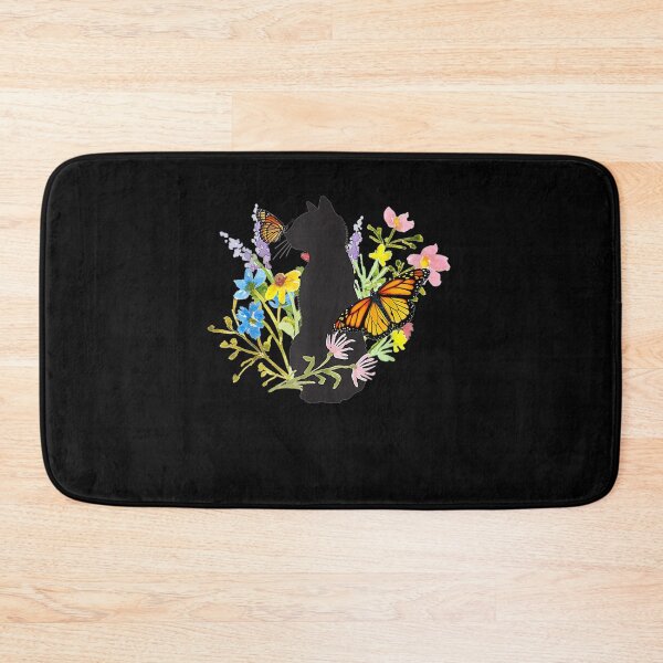 Item preview, Cat Butterflies Floral Garden  designed and sold by zpruby.