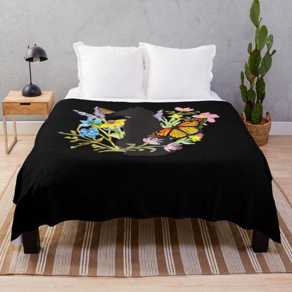 Item preview, Cat Butterflies Floral Garden designed and sold by zpruby.