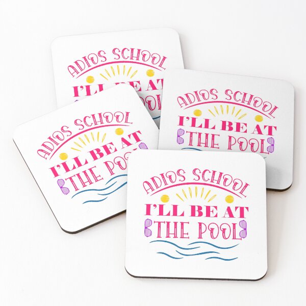 Item preview, Adios School, I'll be at the pool Fancy Holiday Design on white designed and sold by Sunnyhova.