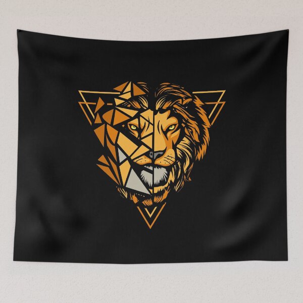 Item preview, Lion Lion Head Wildcat Polygon Poly Triangle Design Graphic designed and sold by brunsch-print.