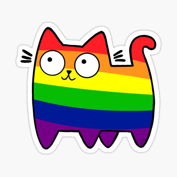 Pride Cat Glossy Sticker
