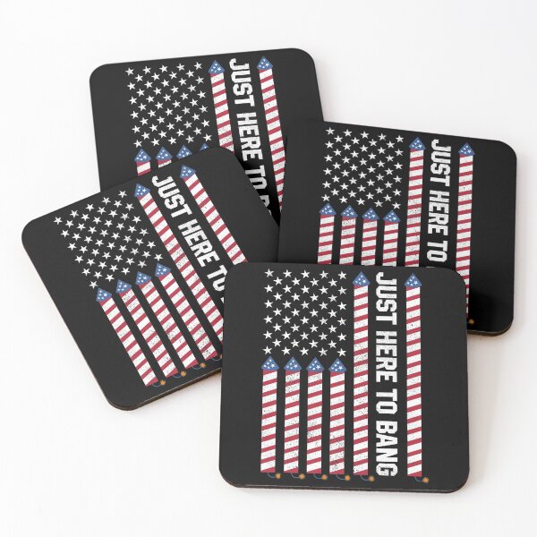 Item preview, Just Here to Bang American Flag 4th of July designed and sold by Koi-Art.