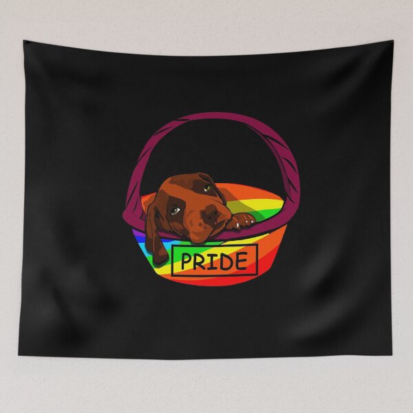 Item preview, Sleepy LGBT supporter dog designed and sold by PetsPal.