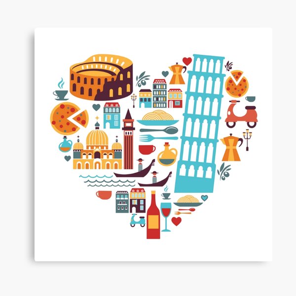 Item preview, Love Italy - Made from Landmark Icons designed and sold by WearWolfDesigns.