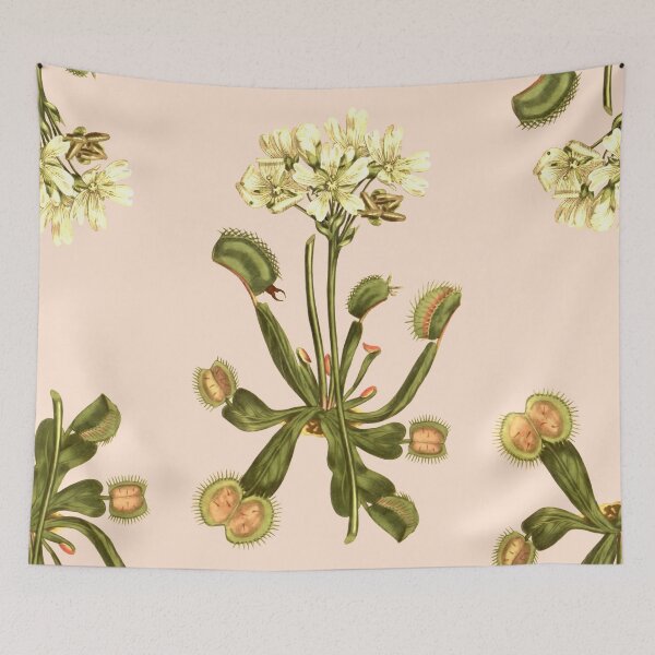 Item preview, antique venus flytrap floral flowers designed and sold by Gossip Rag.