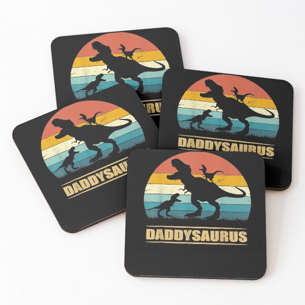 Item preview, Daddy Dinosaur Daddysaurus 2 Two Kids Funny Father's Day Dad  designed and sold by tashiav.