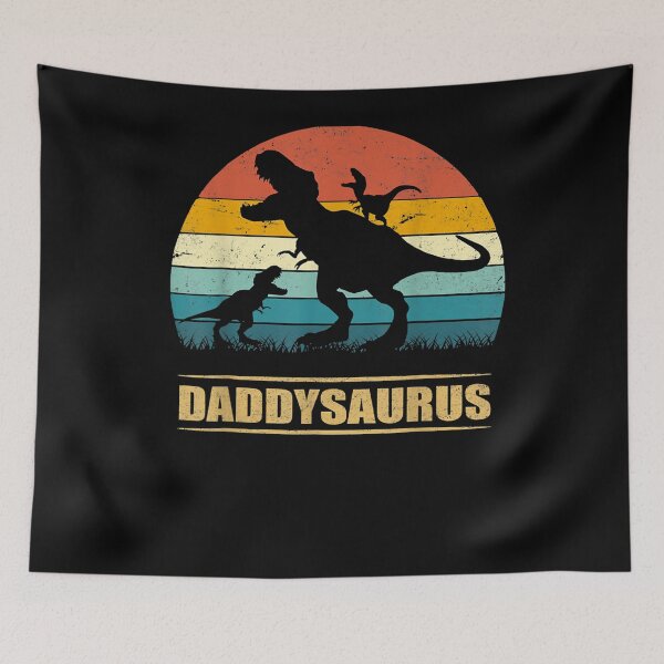 Item preview, Daddy Dinosaur Daddysaurus 2 Two Kids Funny Father's Day Dad  designed and sold by tashiav.