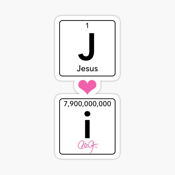 Jesus loves us all. Sticker