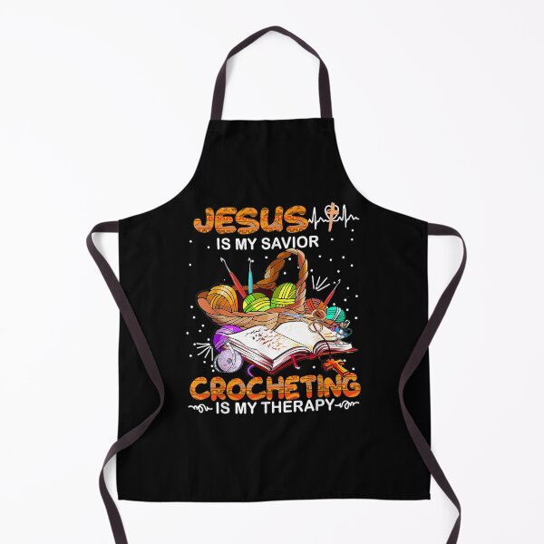 Item preview, Jesus Is My Savior Crocheting Is My Therapy  designed and sold by tashiav.