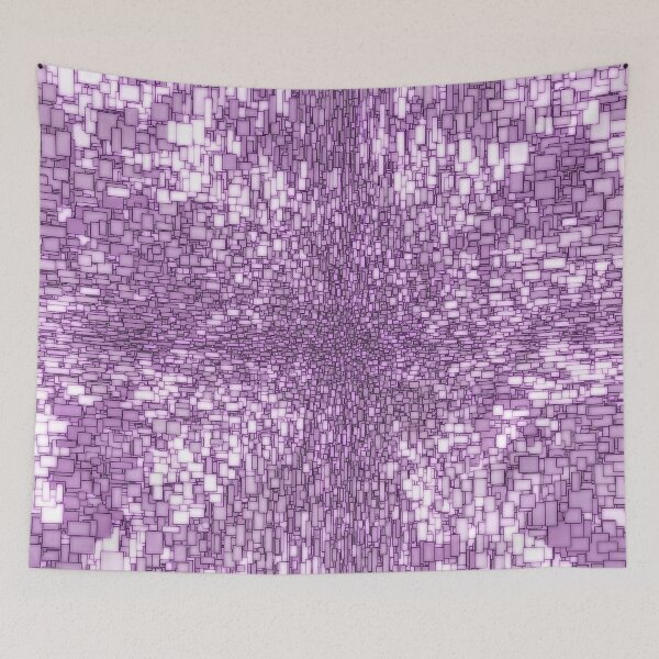 Item preview, Aritificial Purple Cross of Blocks designed and sold by hendrikjan1958.