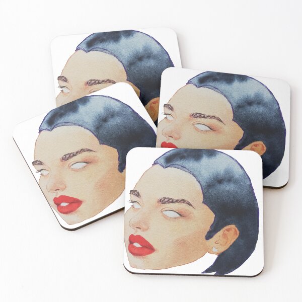 Item preview, Dark hair red lips portrait designed and sold by Solybowie.