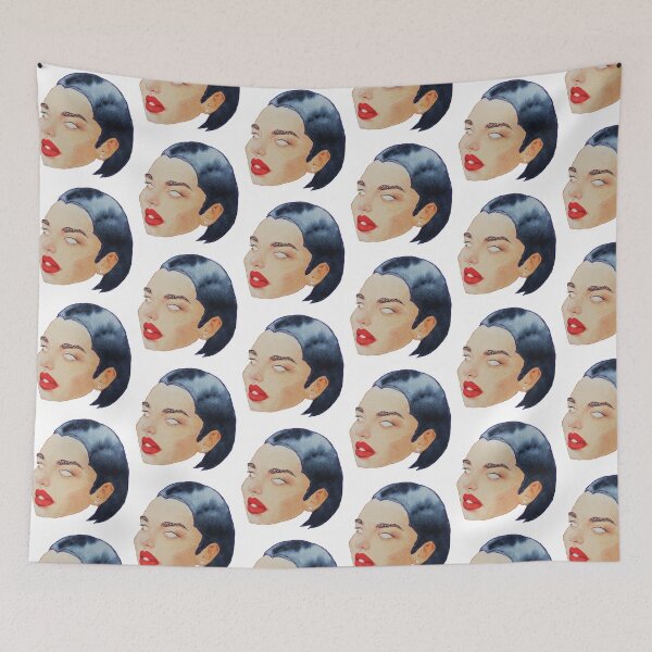 Item preview, Dark hair red lips portrait designed and sold by Solybowie.