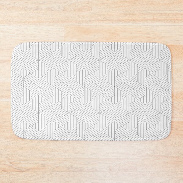 Item preview, Hexagonal Lines Pattern Modern Mid Century Geometric Pattern Scandinavian Rustic Interior designed and sold by BONBcreative.