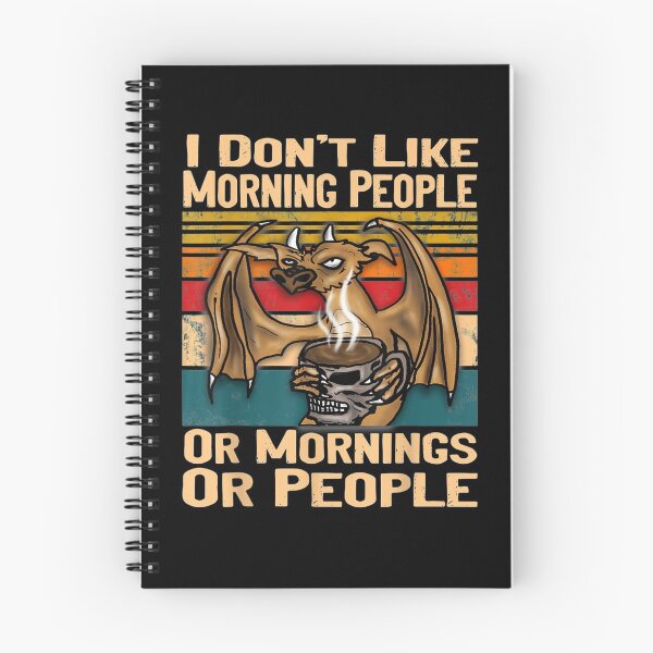 Item preview, Vintage I Dont Like Morning People Grumpy Dragon Coffee  designed and sold by tashiav.