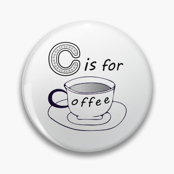 Item preview, Letter C for Coffee Black Text designed and sold by artfulnotebook.
