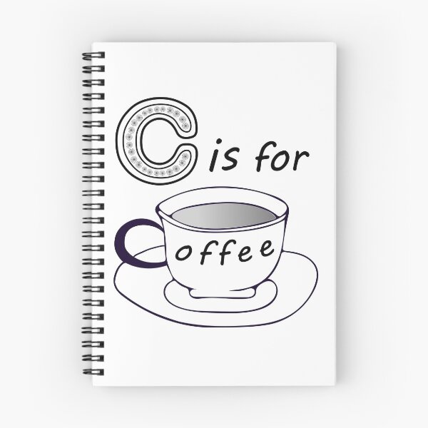 Item preview, Letter C for Coffee Black Text designed and sold by artfulnotebook.