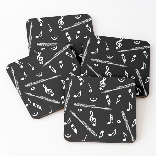 Item preview, Piccolo White Music Note Pattern designed and sold by BartholGraphics.