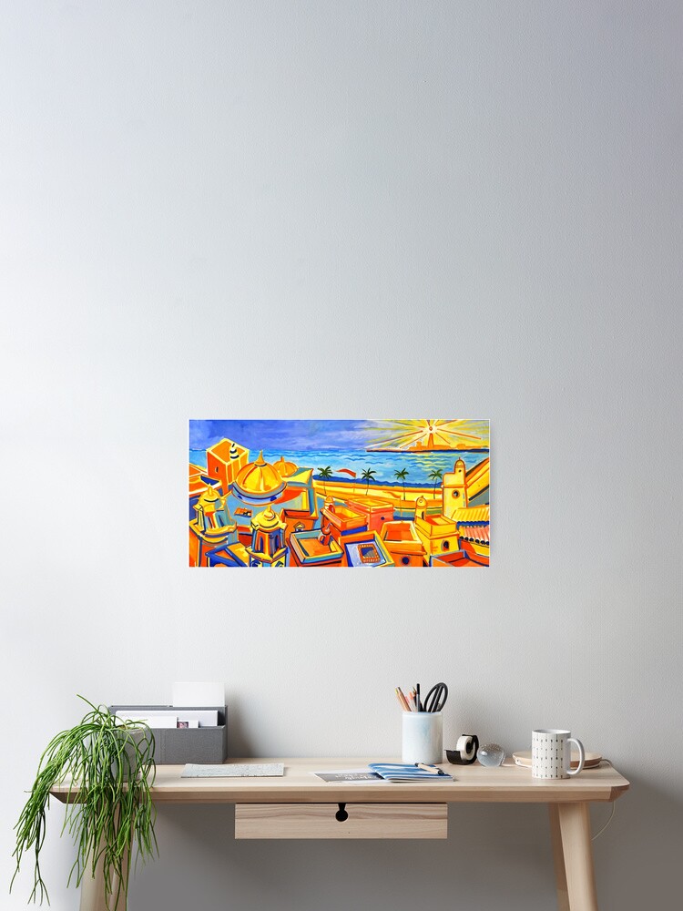 Imagen 1 de 3, Póster con la obra Cádiz cubista, diseñada y vendida por Islakartare.