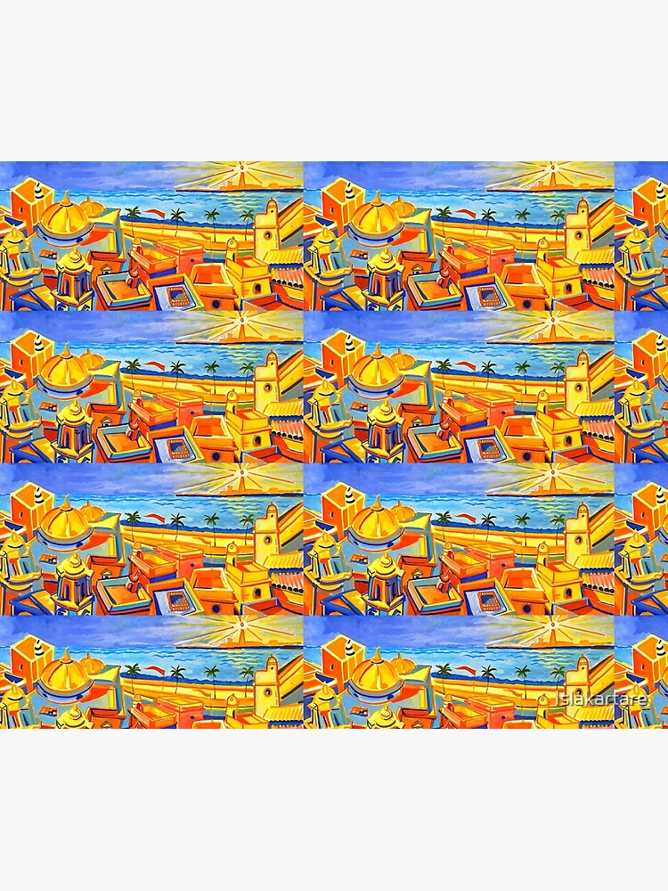 Imagen 3 de 3, Tela decorativa con la obra Cádiz cubista, diseñada y vendida por Islakartare.