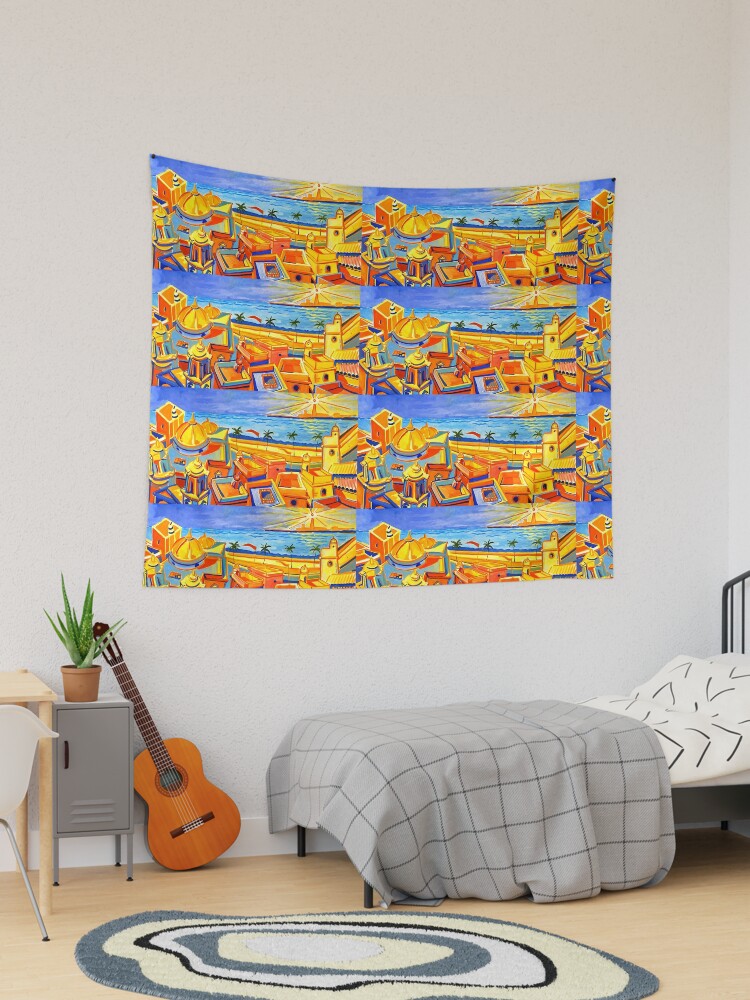 Imagen 1 de 3, Tela decorativa con la obra Cádiz cubista, diseñada y vendida por Islakartare.