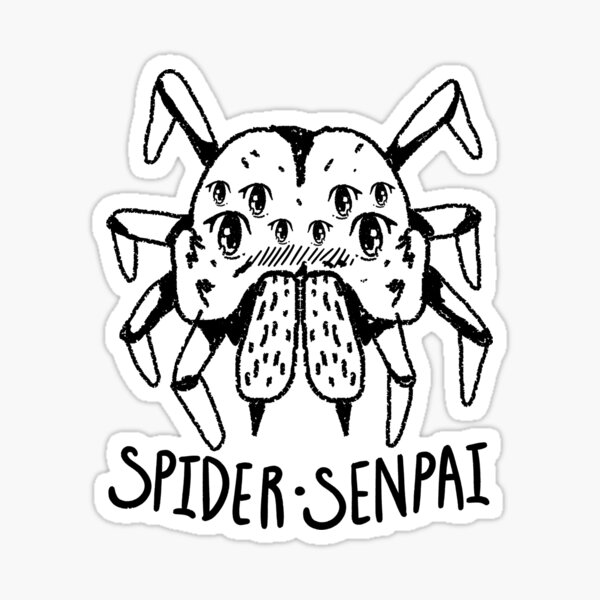 Spider Senpai Sticker For Sale By Bevanbiko Redbubble