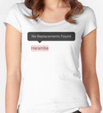 Harambe - No Replacements Fitted Scoop T-Shirt
