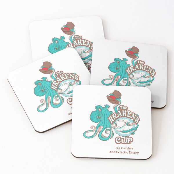 Item preview, The Kraken's Cup (Logo w/ Tagline) designed and sold by The Kraken's Cup Tearoom.