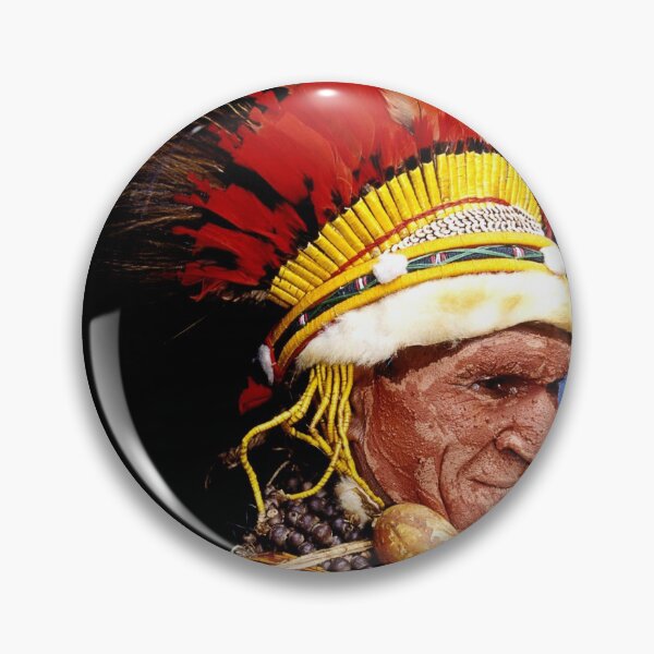 Item preview, Papua New Guinea: Villager In Feather Headdress (Photo) designed and sold by DEC02.