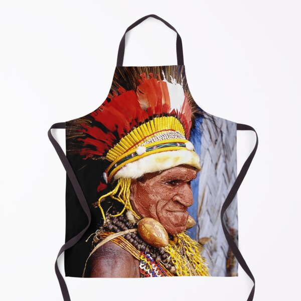 Item preview, Papua New Guinea: Villager In Feather Headdress (Photo) designed and sold by DEC02.