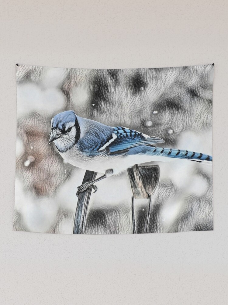 Watchful Blue Jay Graphic T-Shirt 