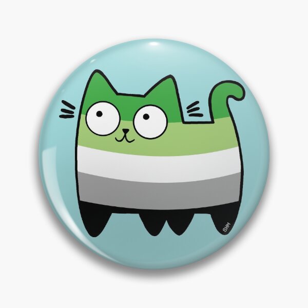 Item preview, Aromantic Pride Cat designed and sold by SamHoweMeow.