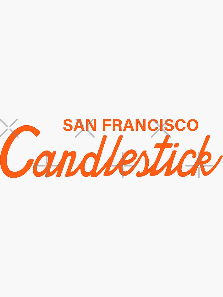"CANDLESTICK PARK IN SAN FRANCISCO VINTAGE 1990S SNAPBACK STICKER AND