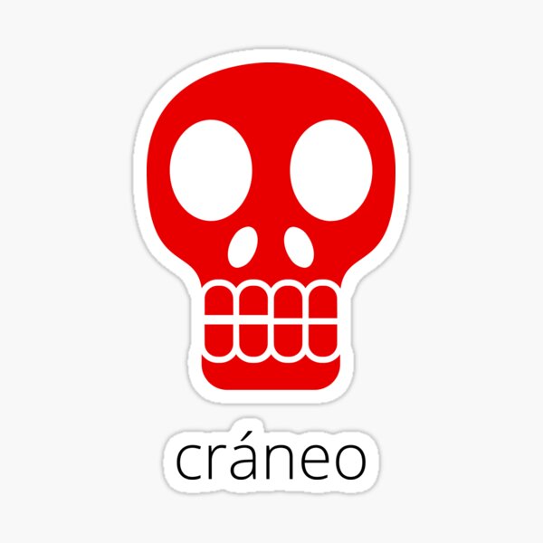 "cráneo skull in Spanish Skull" Sticker by LTMtee Redbubble