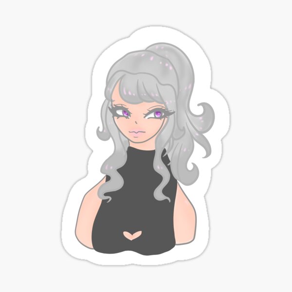 "white hair girl sticker!" Sticker by Ditxy Redbubble