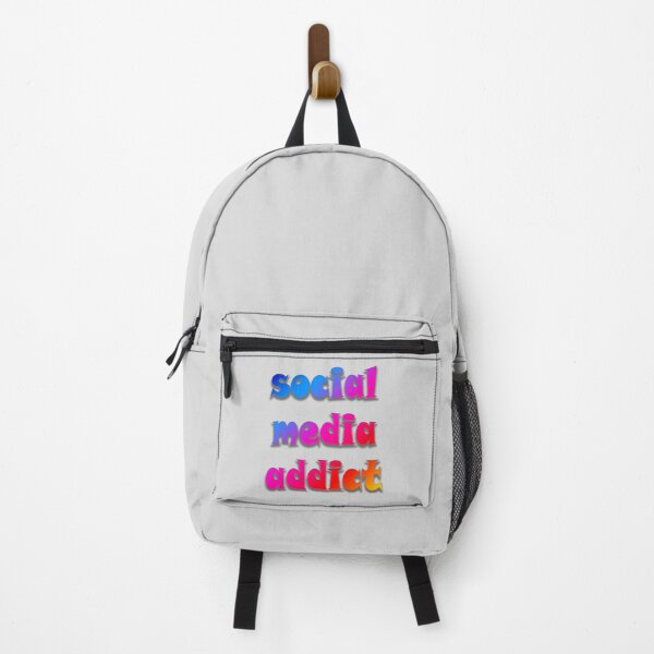 Item preview, social media addict colorful text designed and sold by Nikoleta Vukovic.