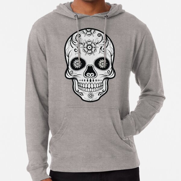 Skull Black Lightweight Hoodie
