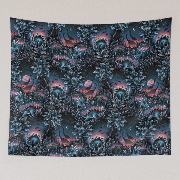 Item preview, Dinosaur Lagoon - Blue / Pink designed and sold by Andrea Muller.