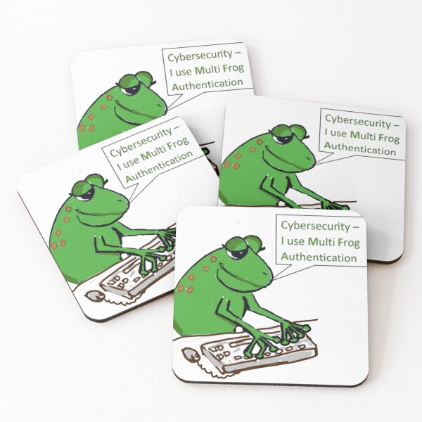 Item preview, Cybersecurity frog uses multi frog authentication geek computing designed and sold by empressbat merch.