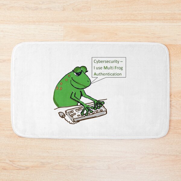Item preview, Cybersecurity frog uses multi frog authentication geek computing designed and sold by empressbat merch.