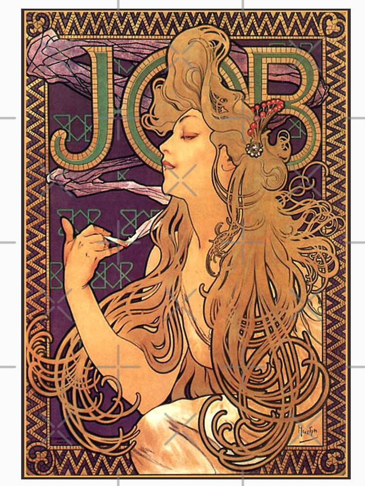 Mucha Job 1898 - Vintage Job Cigarette Papers Poster Reproduction |  Essential T-Shirt