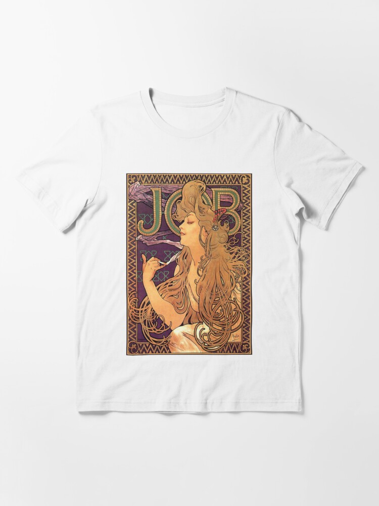 Mucha Job 1898 - Vintage Job Cigarette Papers Poster Reproduction |  Essential T-Shirt