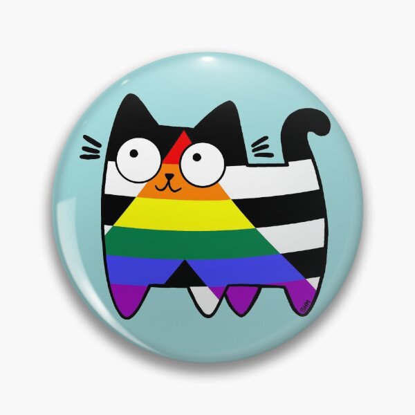Item preview, Straight Ally Pride Cat Original (SEE V2 IN MY SHOP) designed and sold by SamHoweMeow.
