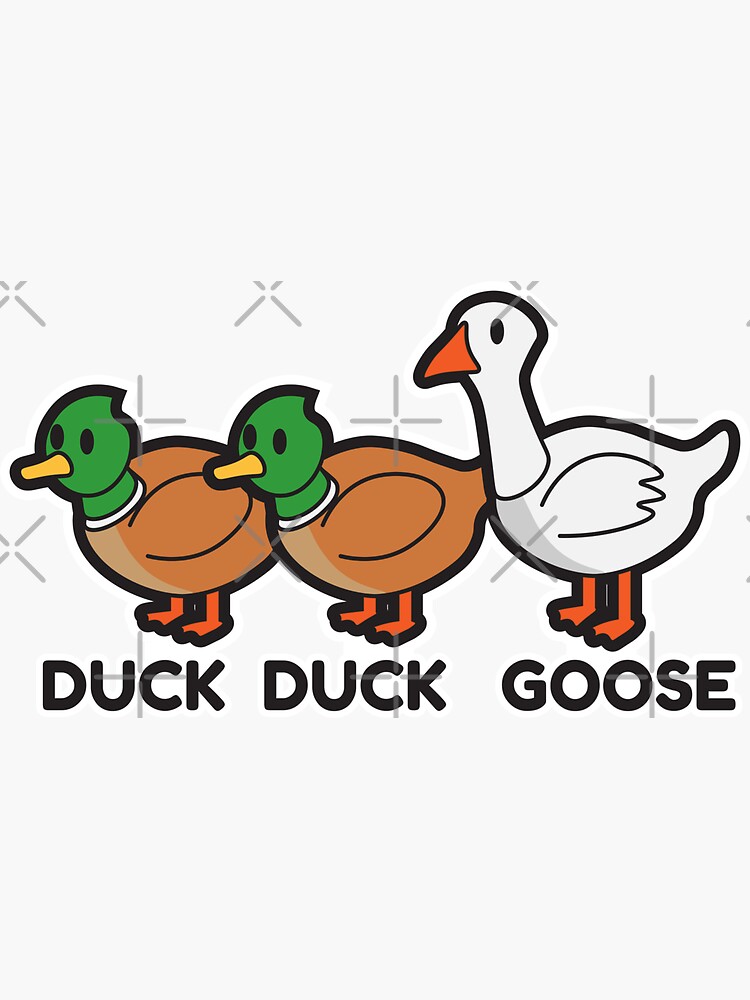 duck duck goose sticker Sticker for Sale by Nightlight0