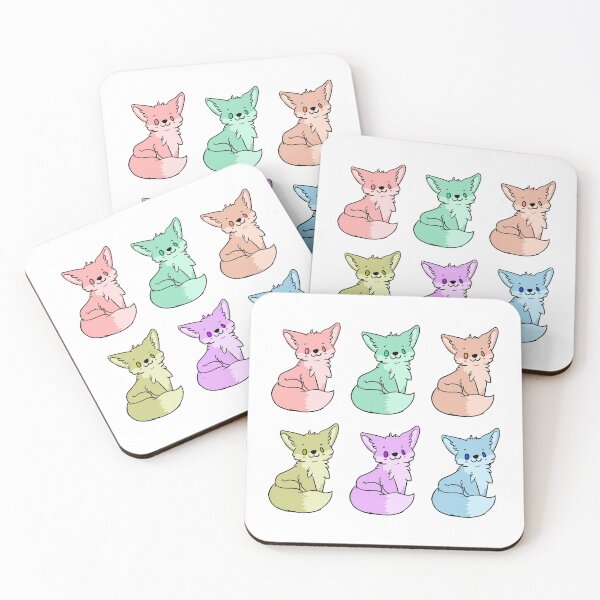 Item preview, pastel foxes designed and sold by emmie orourke.